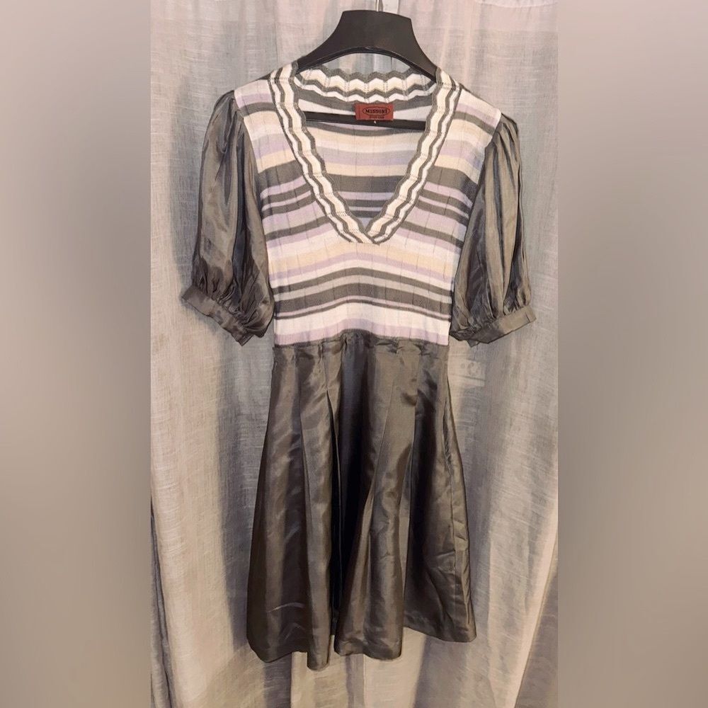 Missoni Knit and Silk Mini Dress